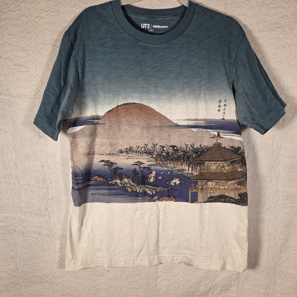 Uniqlo UT MFA Boston Graphic T-Shirt Men’s Large Japanese Art Landscape Tee 100%